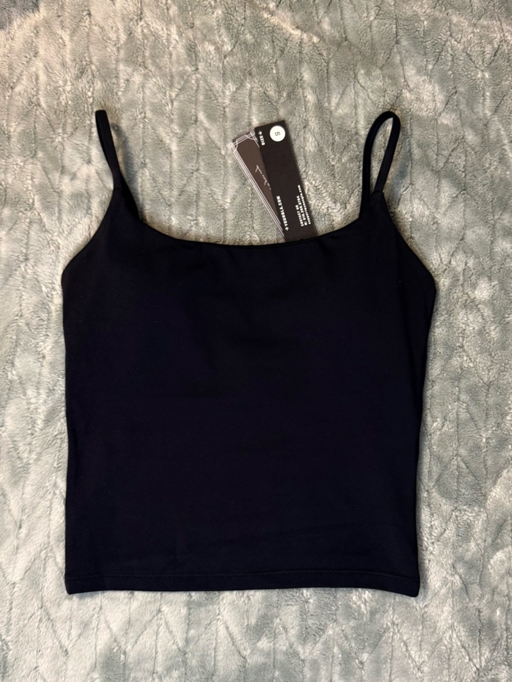 NWT YoungLA W487 BALANCE TANK - Black Size Small